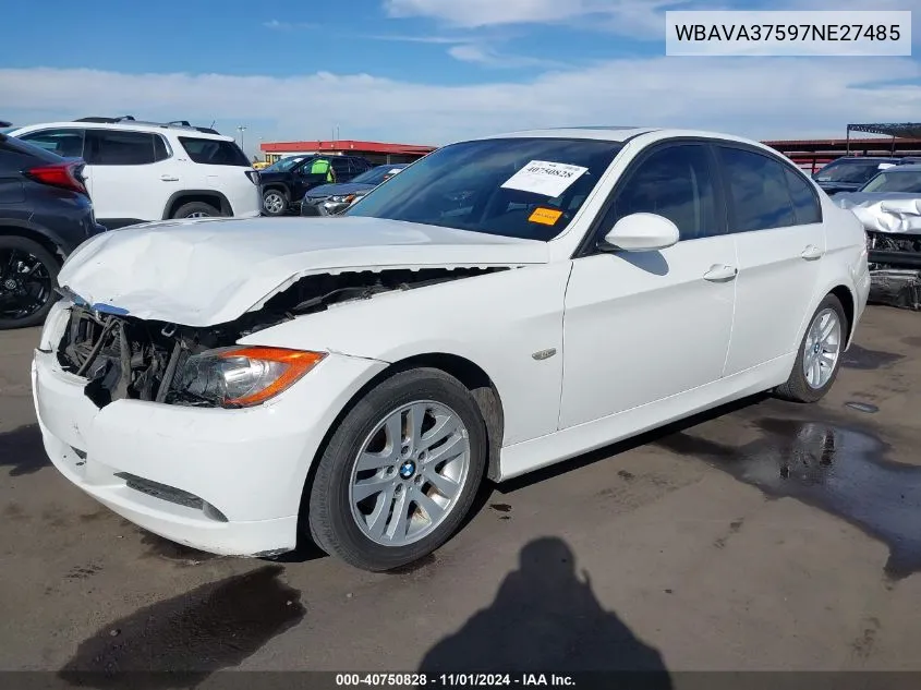 2007 BMW 328I VIN: WBAVA37597NE27485 Lot: 40750828