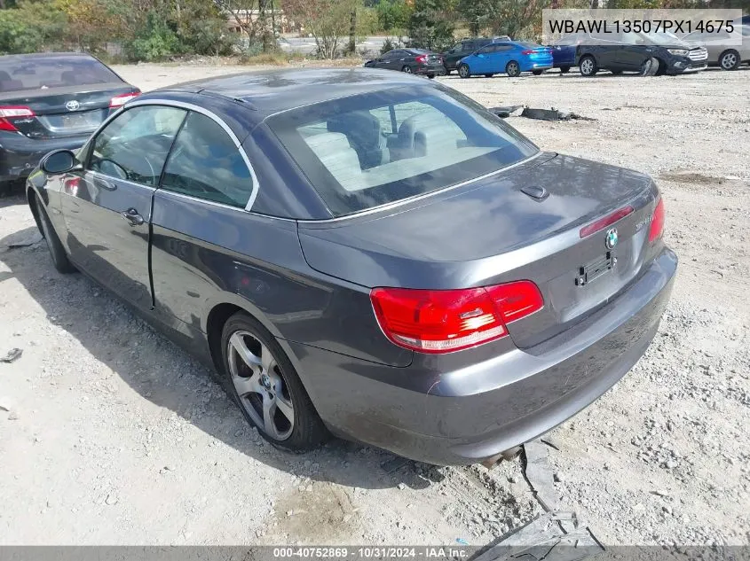 2007 BMW 328I VIN: WBAWL13507PX14675 Lot: 40752869