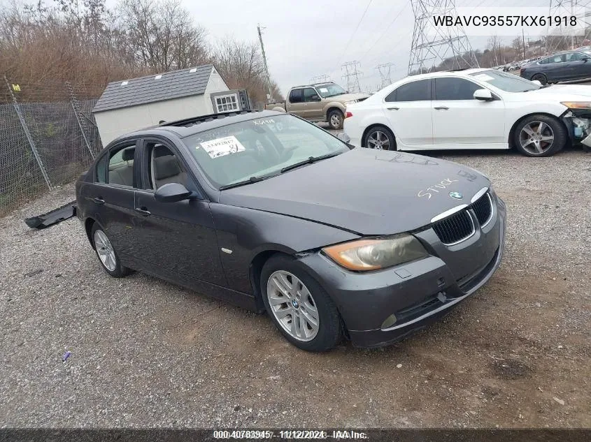 2007 BMW 328Xi VIN: WBAVC93557KX61918 Lot: 40783945