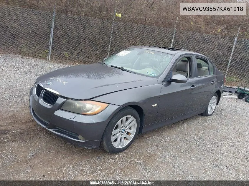 2007 BMW 328Xi VIN: WBAVC93557KX61918 Lot: 40783945