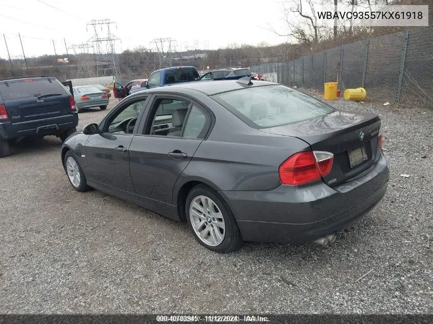 2007 BMW 328Xi VIN: WBAVC93557KX61918 Lot: 40783945