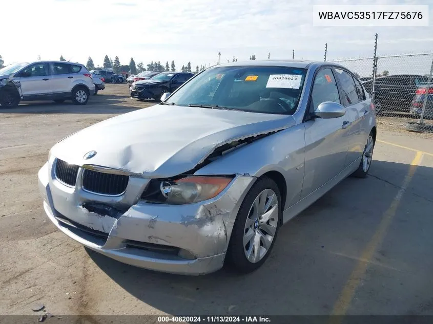 2007 BMW 328I VIN: WBAVC53517FZ75676 Lot: 40820024