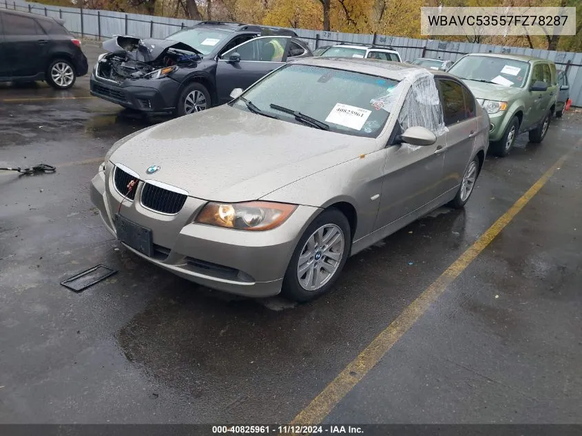 2007 BMW 328I VIN: WBAVC53557FZ78287 Lot: 40825961