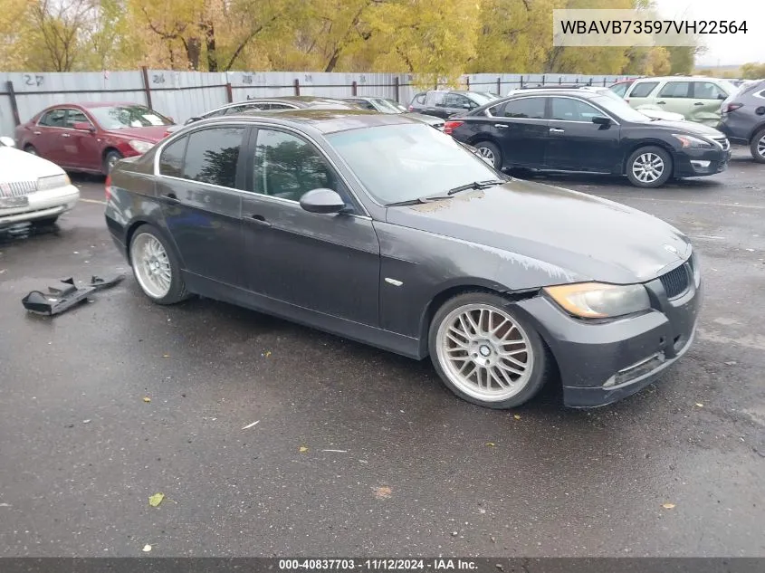 2007 BMW 335I VIN: WBAVB73597VH22564 Lot: 40837703