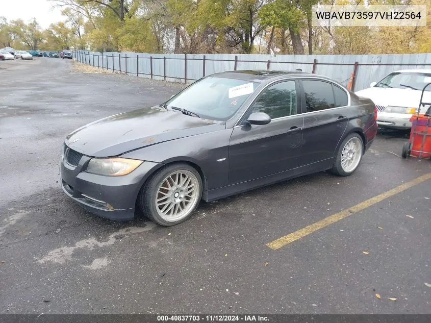 2007 BMW 335I VIN: WBAVB73597VH22564 Lot: 40837703