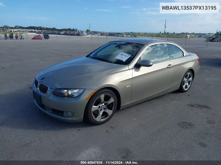 2007 BMW 328I VIN: WBAWL13537PX13195 Lot: 40847835