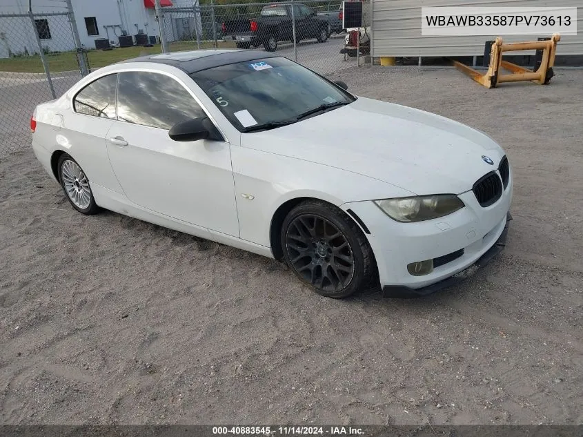 2007 BMW 328I VIN: WBAWB33587PV73613 Lot: 40883545