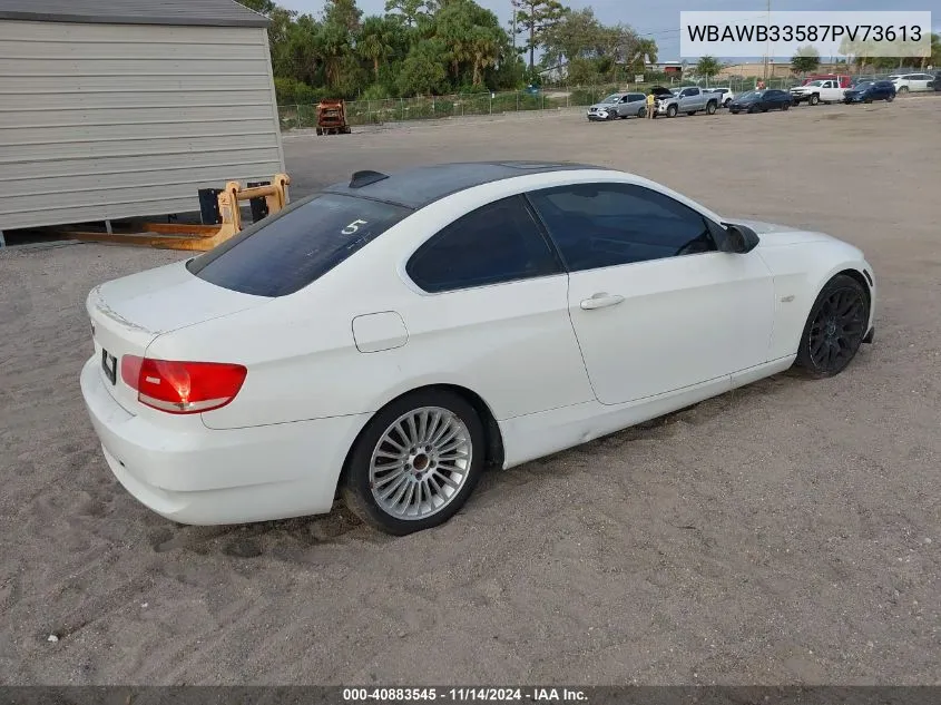 2007 BMW 328I VIN: WBAWB33587PV73613 Lot: 40883545