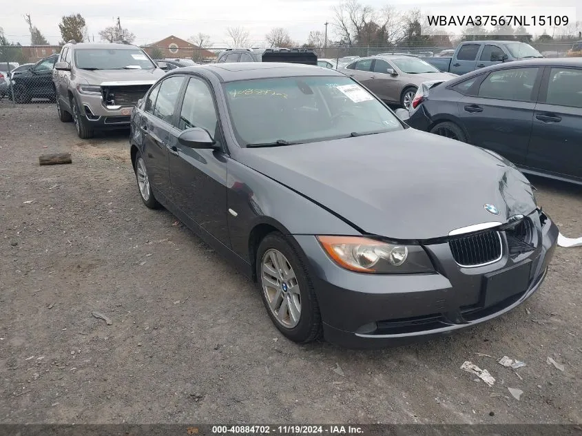 2007 BMW 328I VIN: WBAVA37567NL15109 Lot: 40884702