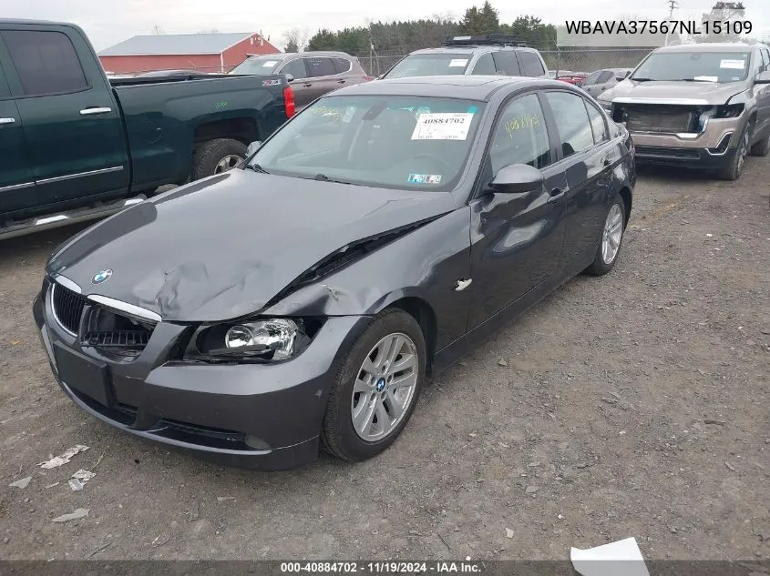 2007 BMW 328I VIN: WBAVA37567NL15109 Lot: 40884702