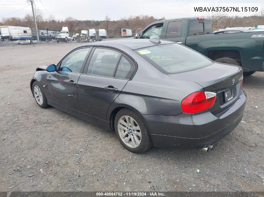 2007 BMW 328I VIN: WBAVA37567NL15109 Lot: 40884702