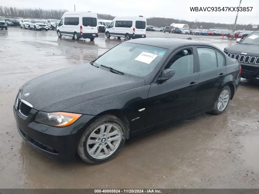 2007 BMW 328Xi VIN: WBAVC93547KX53857 Lot: 40885924