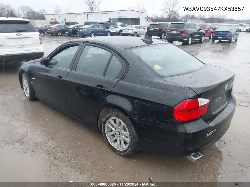 2007 BMW 328Xi VIN: WBAVC93547KX53857 Lot: 40885924