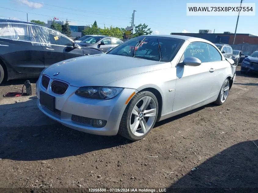 2008 BMW 335 I VIN: WBAWL735X8PX57554 Lot: 12055500