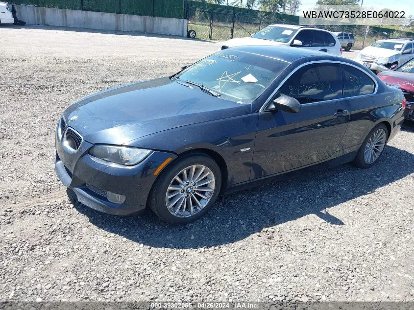 2008 BMW 335Xi VIN: WBAWC73528E064022 Lot: 39302055