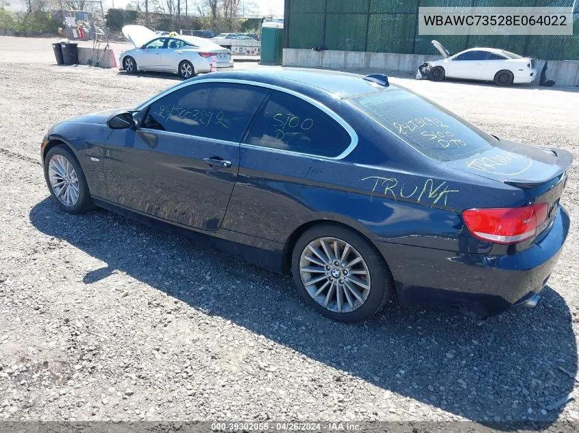 2008 BMW 335Xi VIN: WBAWC73528E064022 Lot: 39302055