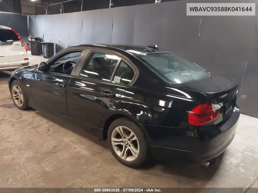 2008 BMW 328Xi VIN: WBAVC93588K041644 Lot: 39803028