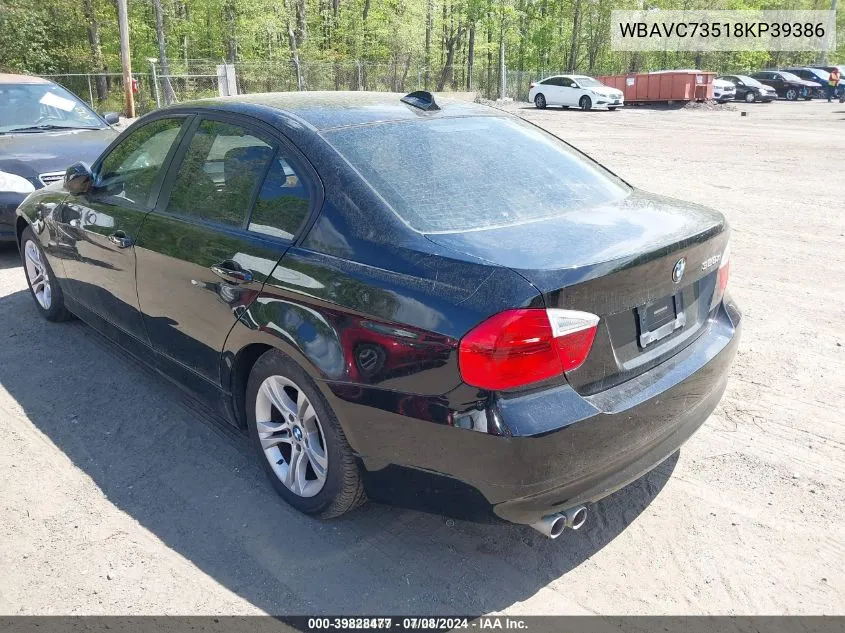 2008 BMW 328Xi VIN: WBAVC73518KP39386 Lot: 39828477