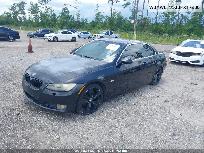 2008 BMW 328I VIN: WBAWL13538PX17930 Lot: 39895620