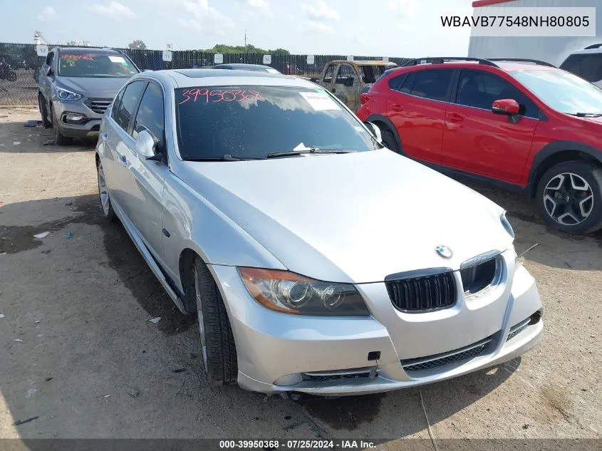 2008 BMW 335I VIN: WBAVB77548NH80805 Lot: 39950368