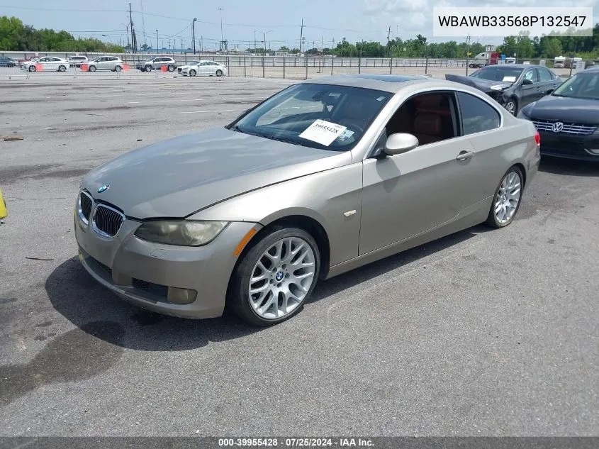 2008 BMW 328I VIN: WBAWB33568P132547 Lot: 39955428