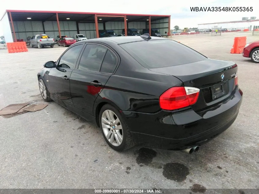 2008 BMW 328I VIN: WBAVA33548K055365 Lot: 39980001