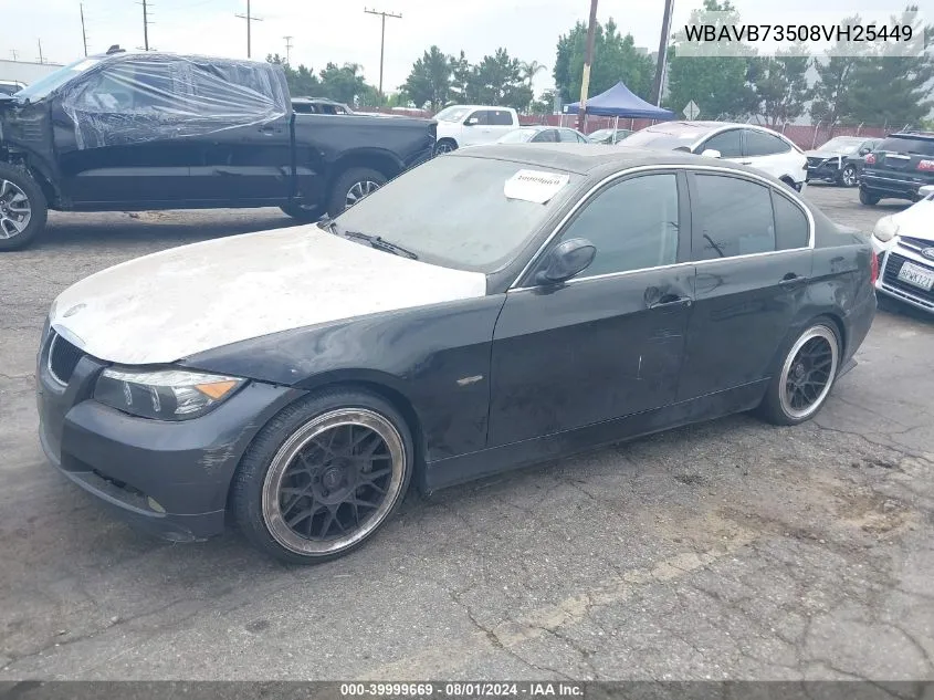 2008 BMW 335I VIN: WBAVB73508VH25449 Lot: 39999669