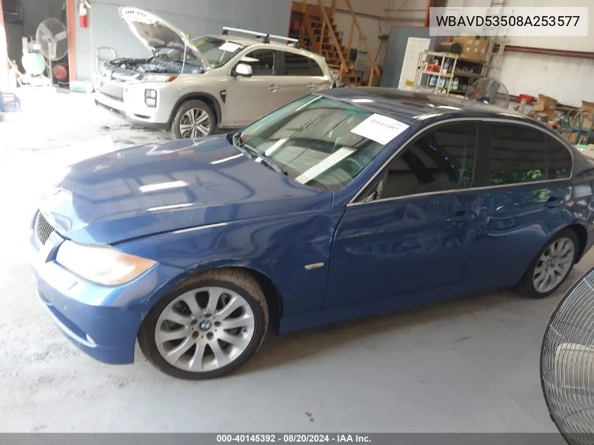 2008 BMW 335Xi Xi VIN: WBAVD53508A253577 Lot: 40145392