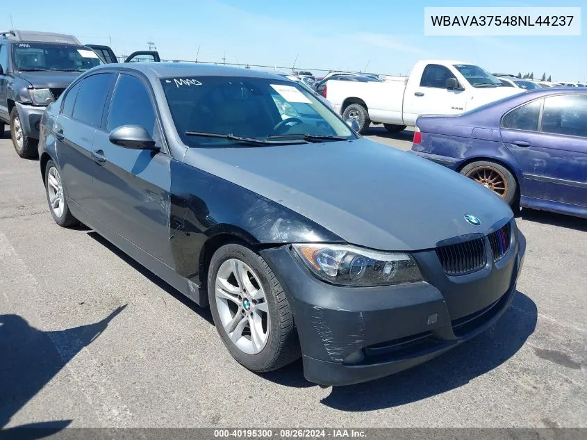 2008 BMW 328I VIN: WBAVA37548NL44237 Lot: 40195300