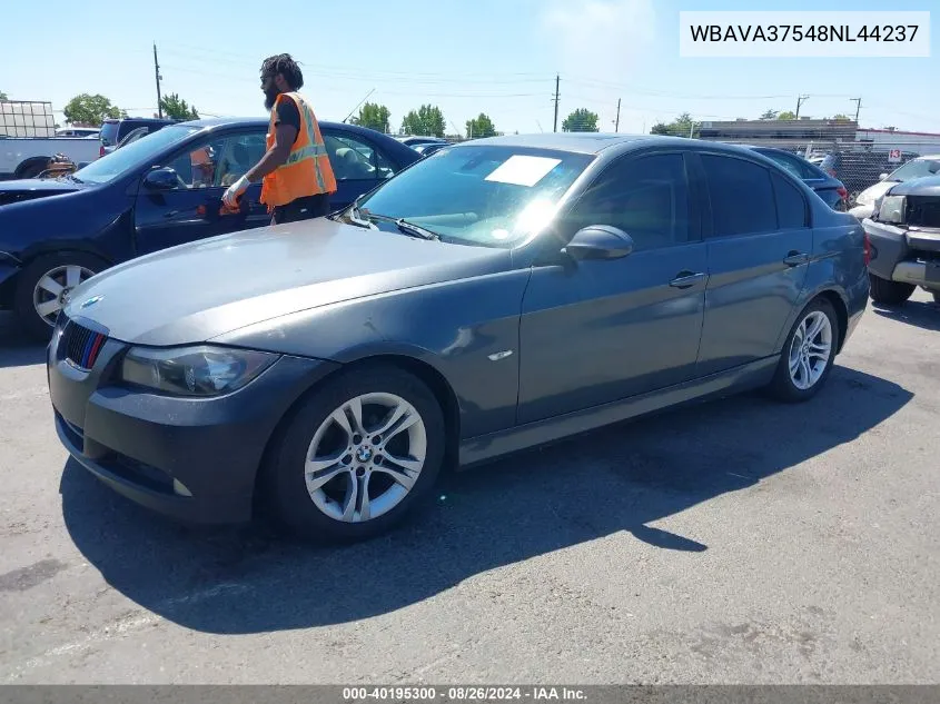 2008 BMW 328I VIN: WBAVA37548NL44237 Lot: 40195300