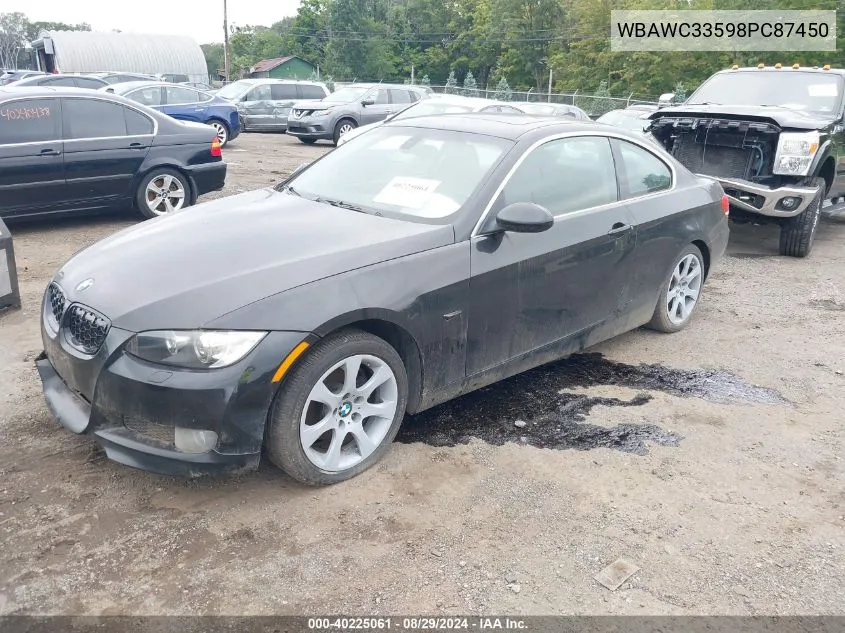 2008 BMW 328Xi VIN: WBAWC33598PC87450 Lot: 40225061