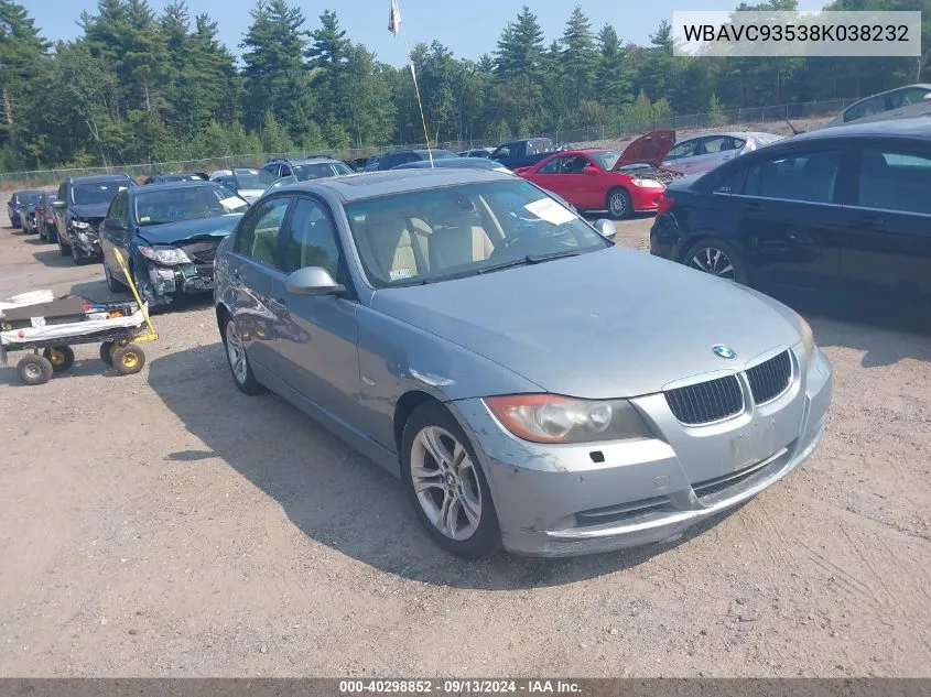 WBAVC93538K038232 2008 BMW 328 Xi