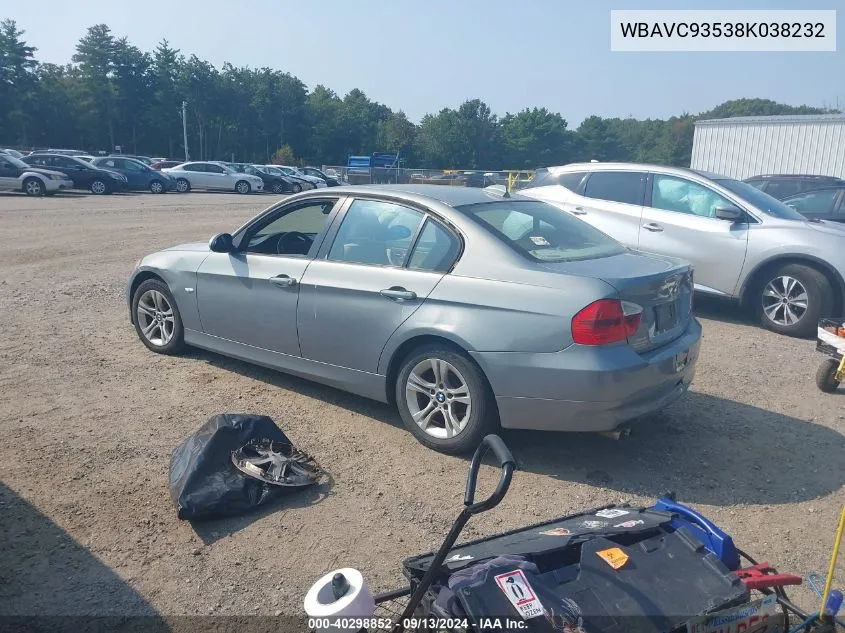 WBAVC93538K038232 2008 BMW 328 Xi