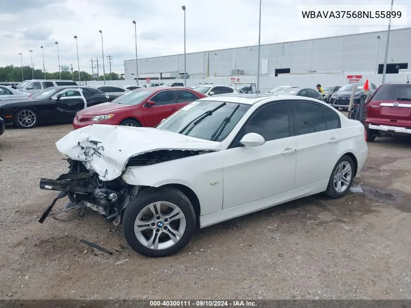 2008 BMW 328I VIN: WBAVA37568NL55899 Lot: 40300111