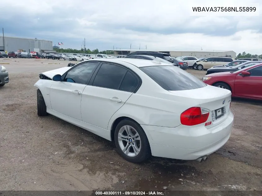 2008 BMW 328I VIN: WBAVA37568NL55899 Lot: 40300111