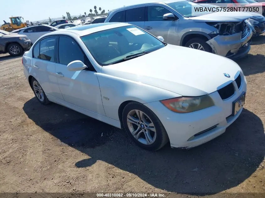 2008 BMW 328I VIN: WBAVC57528NT77050 Lot: 40310062