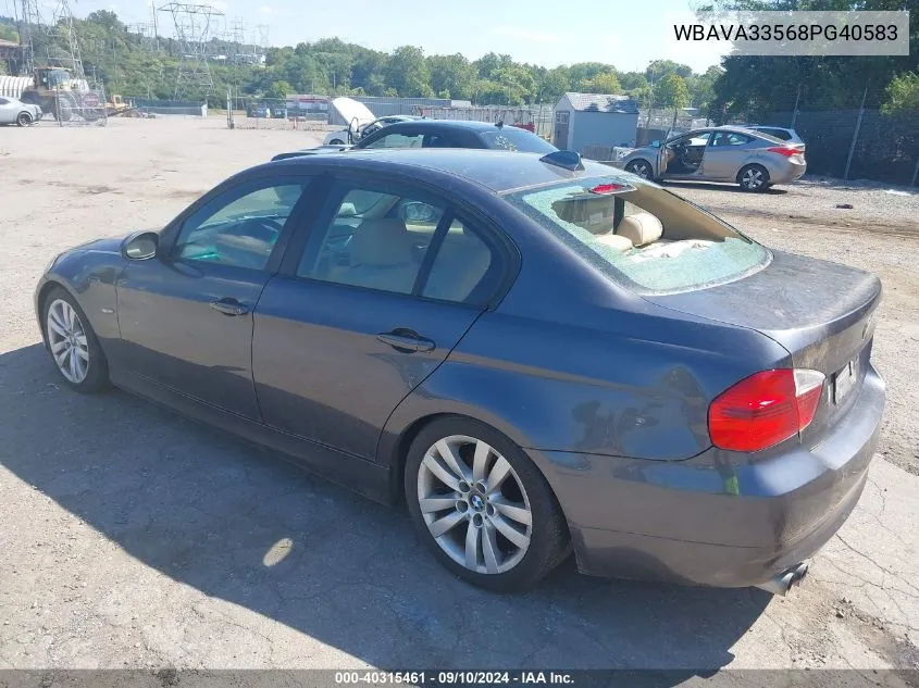 2008 BMW 328I VIN: WBAVA33568PG40583 Lot: 40315461