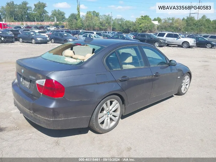 2008 BMW 328I VIN: WBAVA33568PG40583 Lot: 40315461