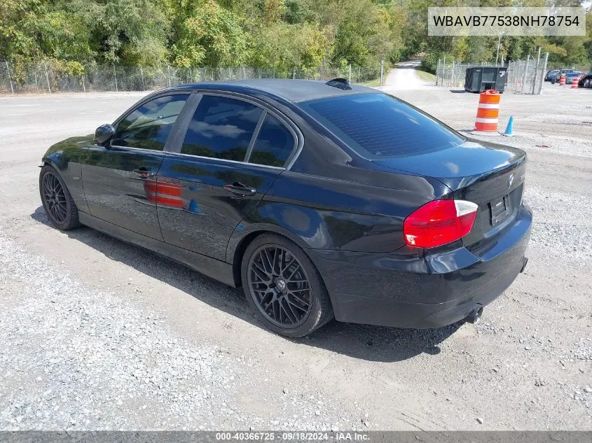 WBAVB77538NH78754 2008 BMW 335I