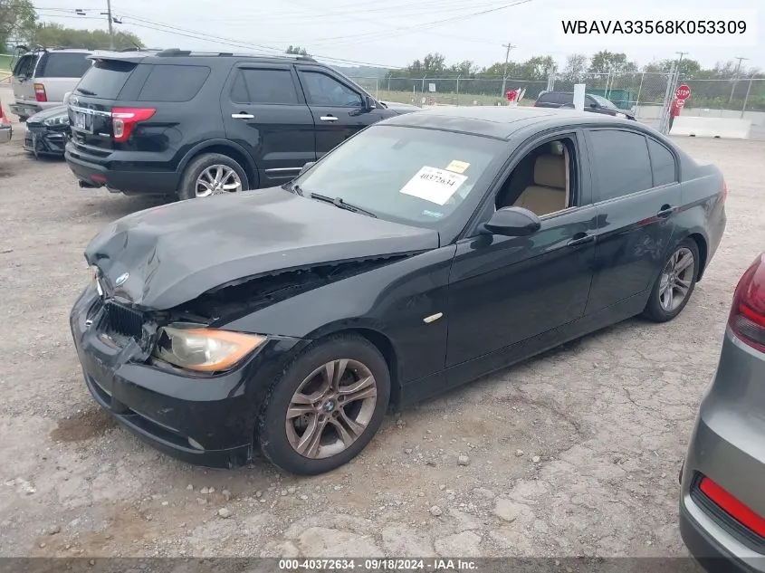 2008 BMW 328I VIN: WBAVA33568K053309 Lot: 40372634