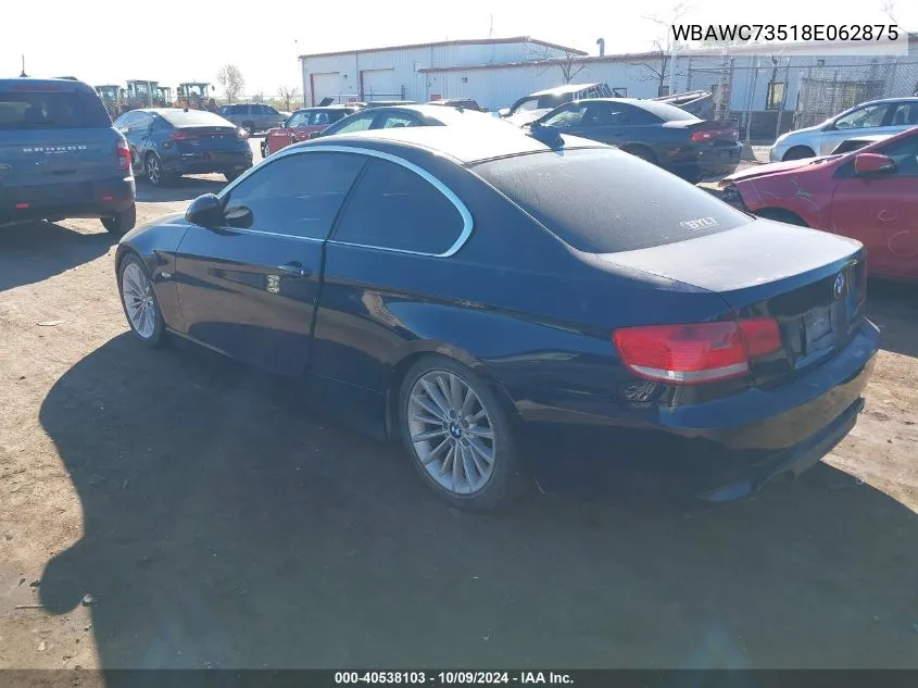 2008 BMW 335Xi Xi VIN: WBAWC73518E062875 Lot: 40538103