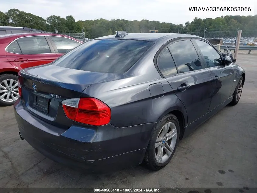 2008 BMW 328 I VIN: WBAVA33568K053066 Lot: 40565118