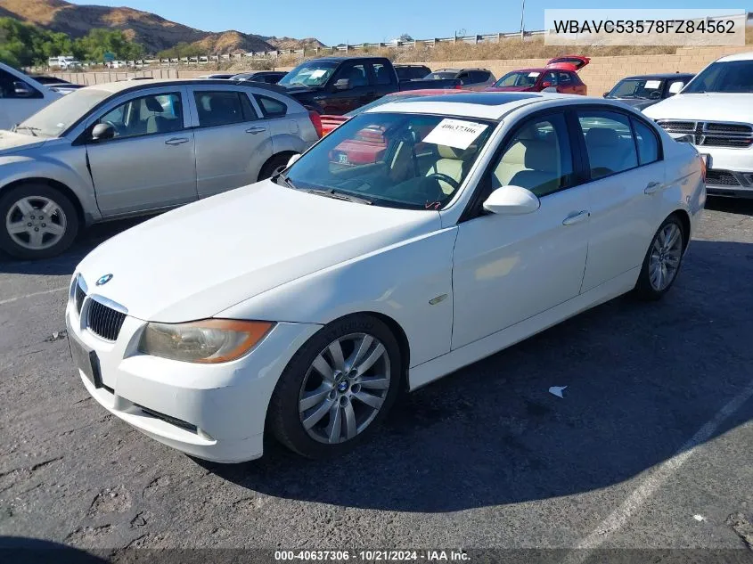 2008 BMW 328I VIN: WBAVC53578FZ84562 Lot: 40637306