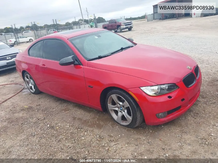 2008 BMW 328 Xi VIN: WBAWC33598PD08930 Lot: 40673790