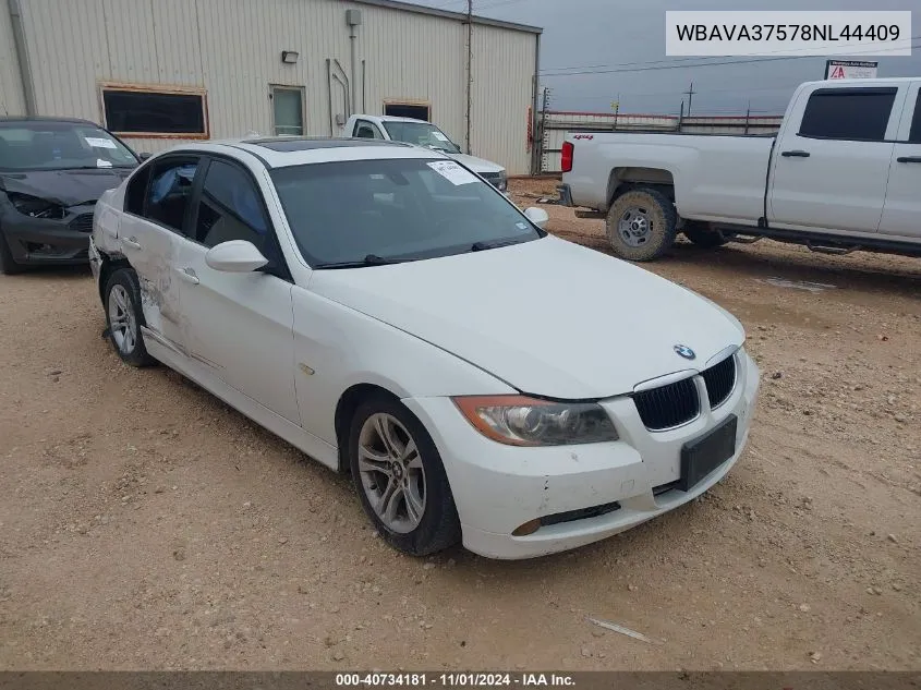 2008 BMW 328I VIN: WBAVA37578NL44409 Lot: 40734181