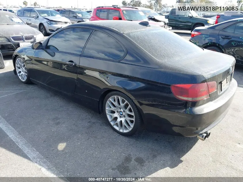 2008 BMW 328I VIN: WBAWV13518P119085 Lot: 40747277