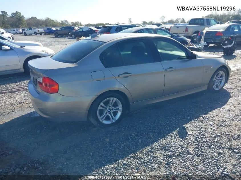 2008 BMW 328I VIN: WBAVA37558NL19296 Lot: 40757968