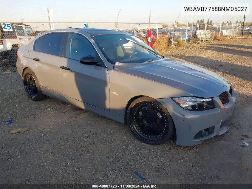 2008 BMW 335I VIN: WBAVB77588NM05027 Lot: 40807723