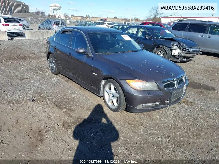 2008 BMW 335Xi VIN: WBAVD53558A283416 Lot: 40827069