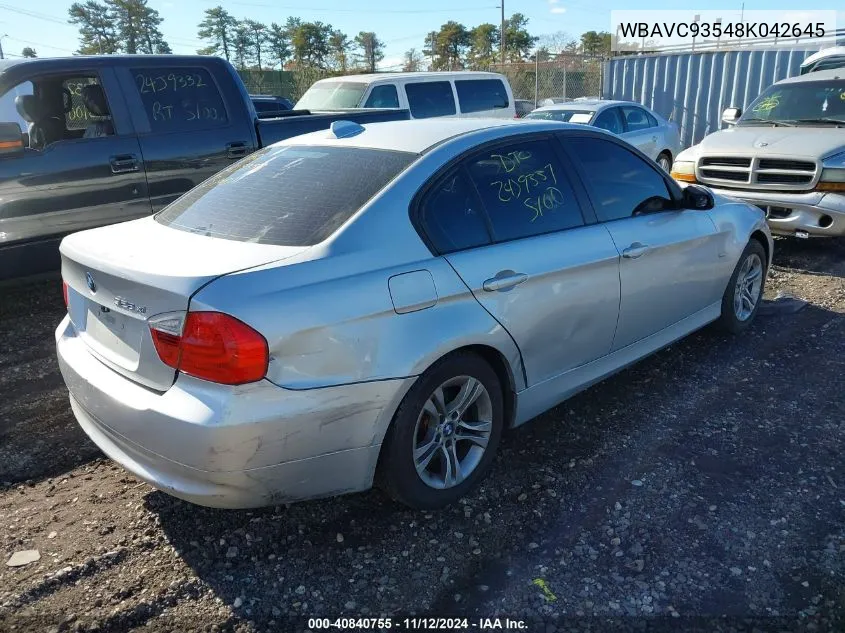 2008 BMW 328Xi VIN: WBAVC93548K042645 Lot: 40840755